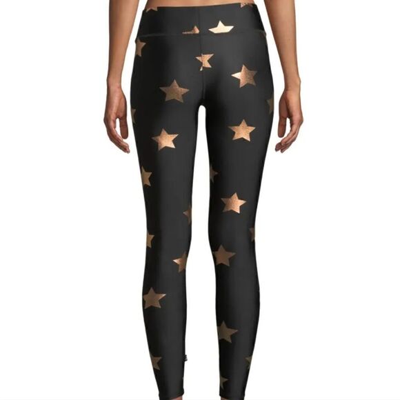 Terez Star Foil Printed Tall Band Performance Leggings - Picture 8 of 8